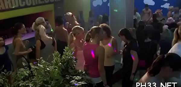  Trickling pussy on the dance floor